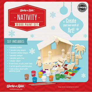 Works of Ahhh Holiday Wood Paint Kit - Nativity