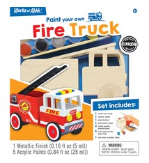 Works of Ahhh Classic Wood Paint Kit - Fire Truck