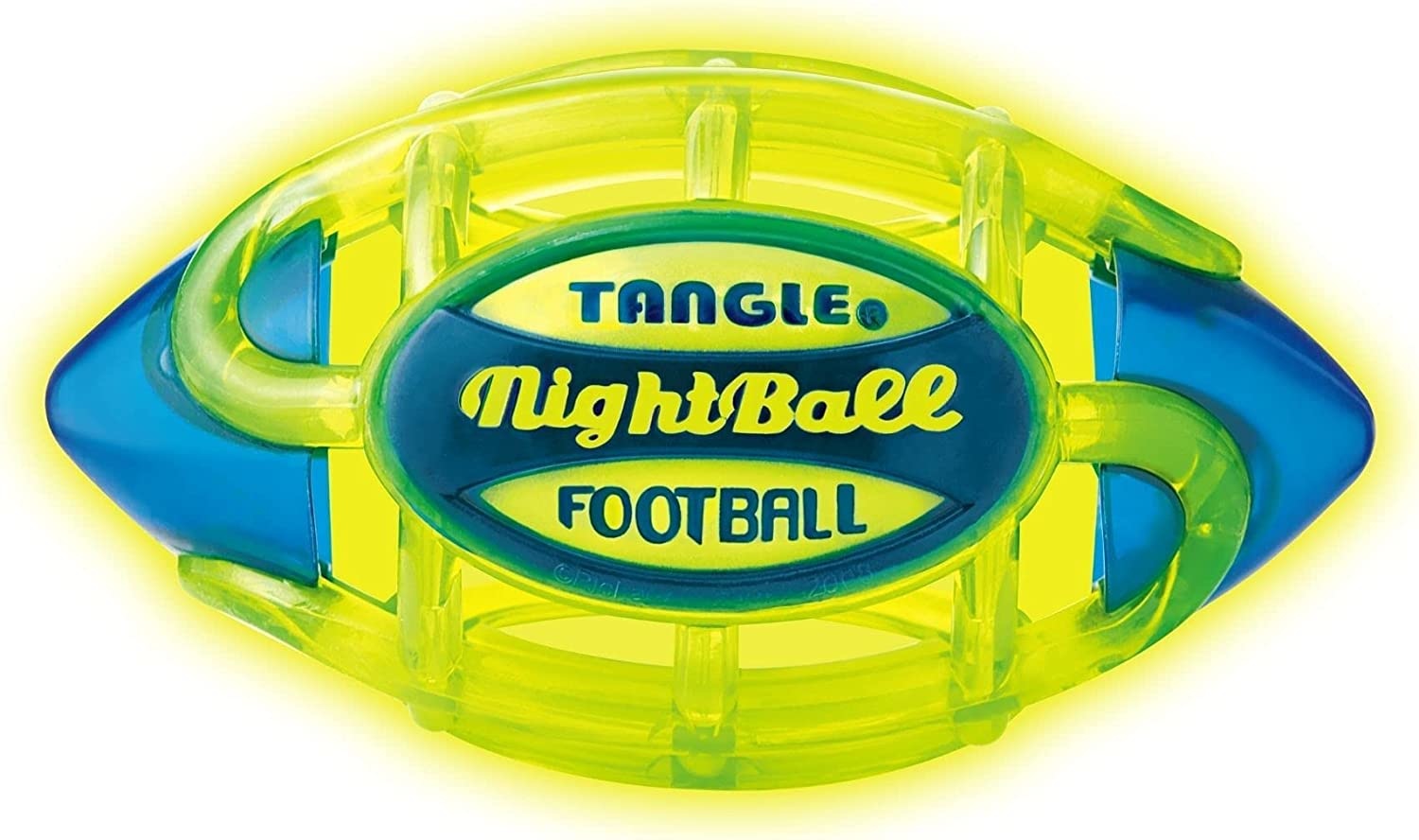 Tangle Tangle NightBall Football - Large (Green body/Blue tips)