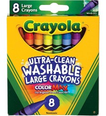 Crayola 523280 Ultra-Clean Washable Crayons, Large, 8