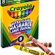 Crayola 523280 Ultra-Clean Washable Crayons, Large, 8