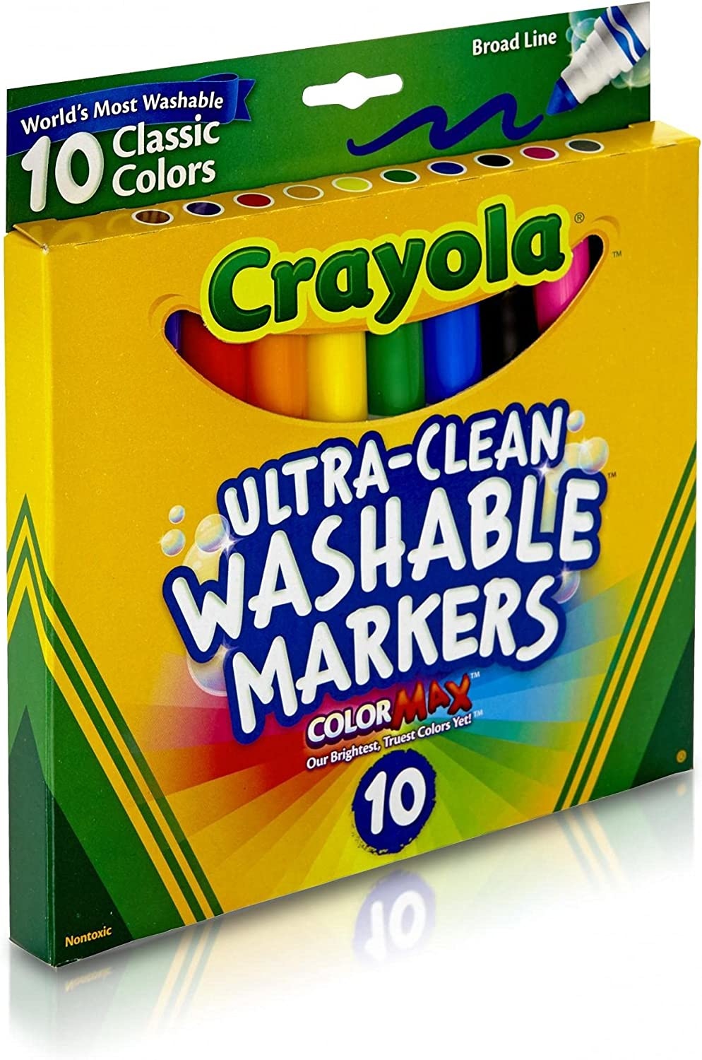 10 ct. Ultra-Clean Washable Classic, Broad Line Color Max Markers -  Bussinger Trains  & Toys!