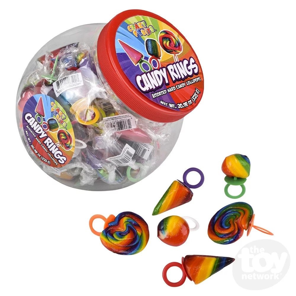 The Toy Network Crazy Fruit Candy Rings