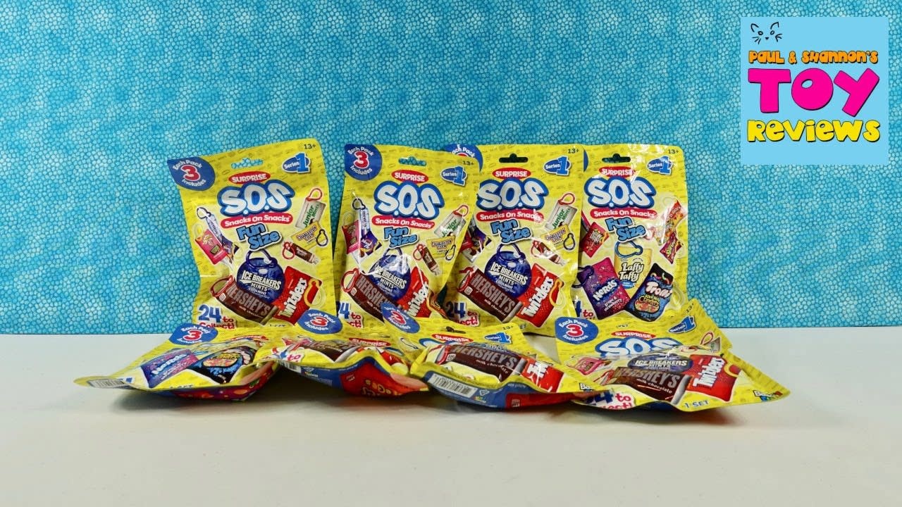 Schylling S.O.S. Snacks On Snacks Fun Size Plush Backpack Hangers