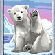ravensberger Pawsome Polar Bear w/Glitter   7x10