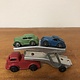 Barclay Die Cast Car Carrier w/Trailer & Cars, Used-As Is