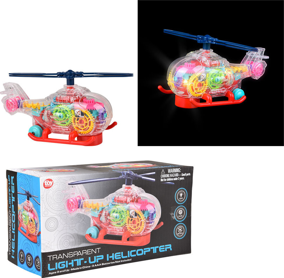 The Toy Network Transparent Light-up Helicopter