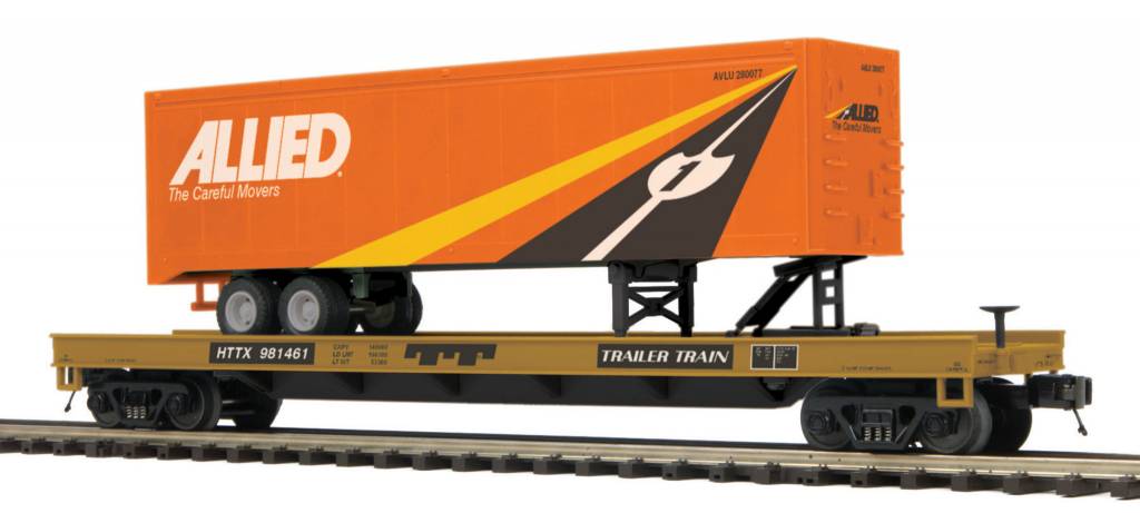 MTH - Premier Flat Car with 40' Allied Trailer 20-95219
