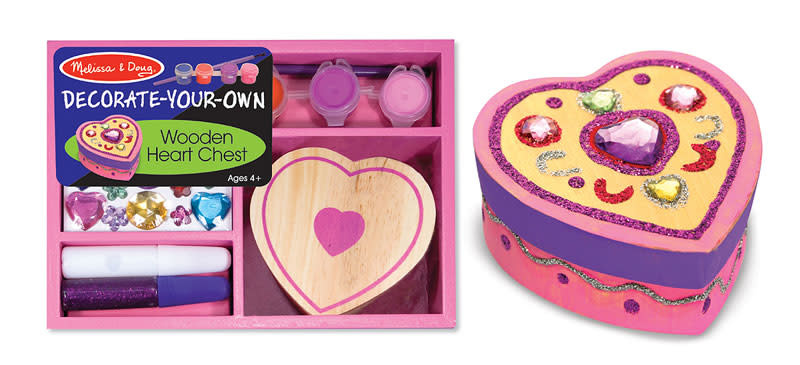 Melissa & Doug Wooden Heart Chest - DYO
