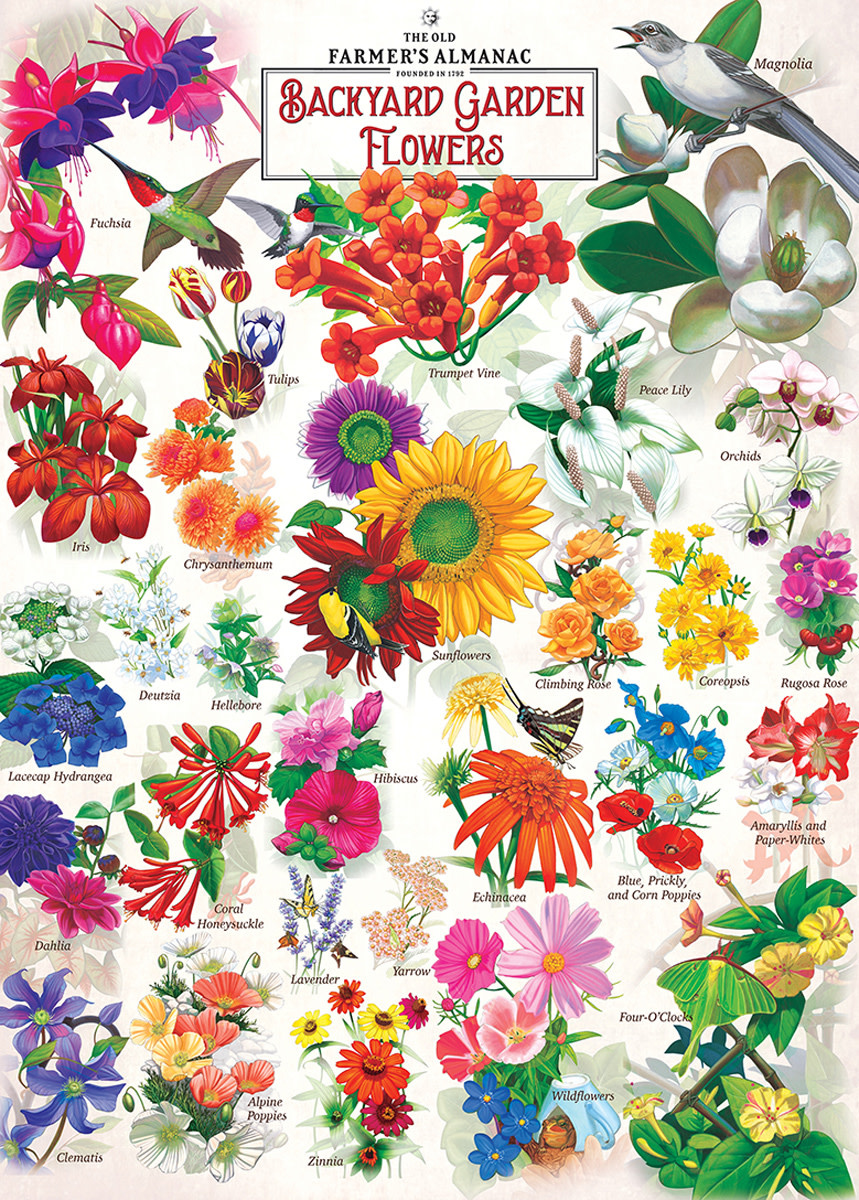 Masterpiece Farmer's Almanac - Garden Florals 1000pc Puzzle