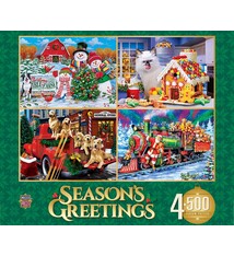 Masterpiece Season's Greetings 4 pack Puzzles
