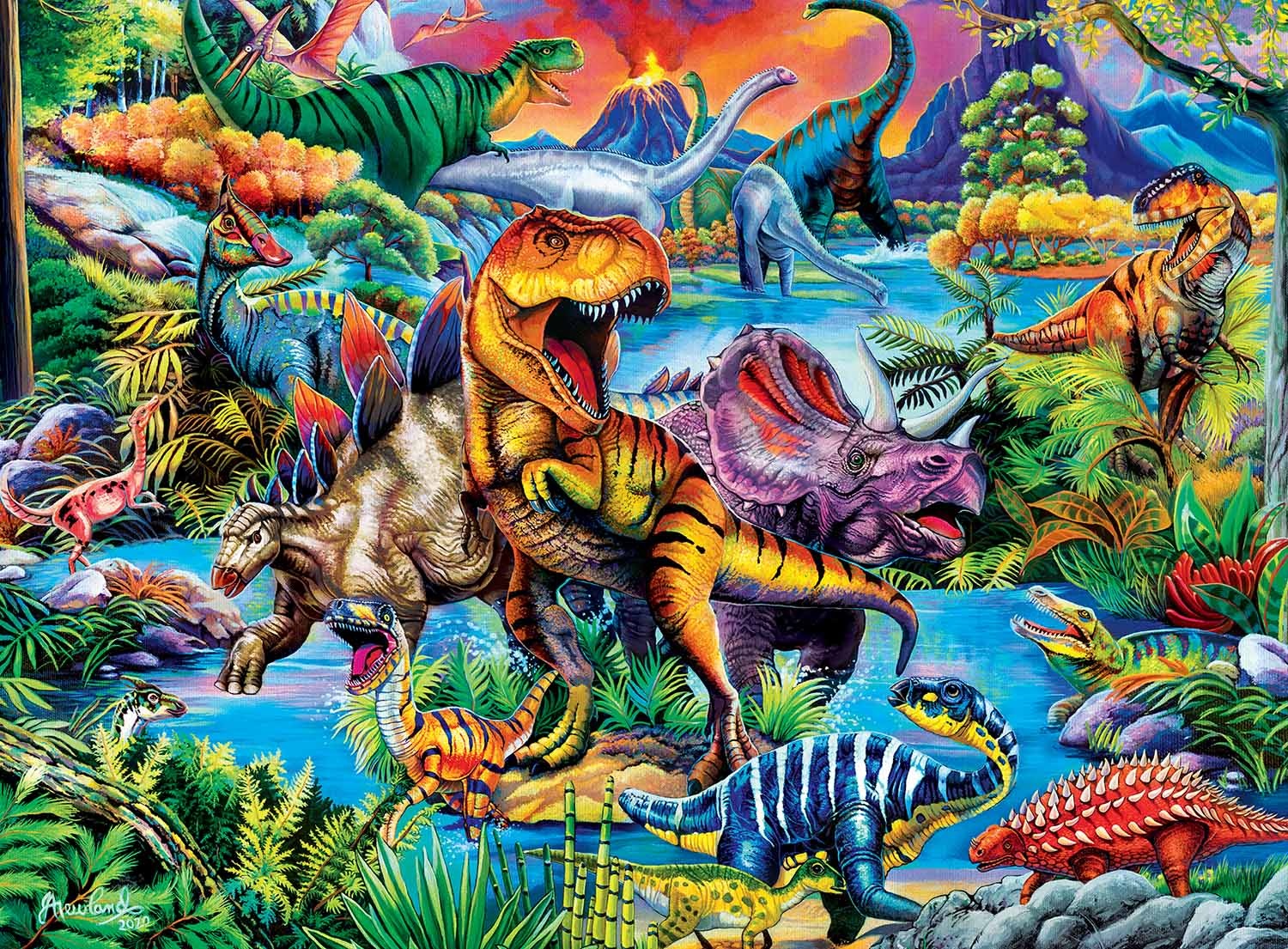 Masterpiece Glow in the Dark - Dinosaurs 100pc Puzzle