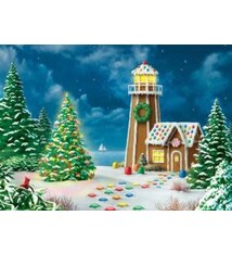 Masterpiece Gingerbread lighthouse glitter puzzle