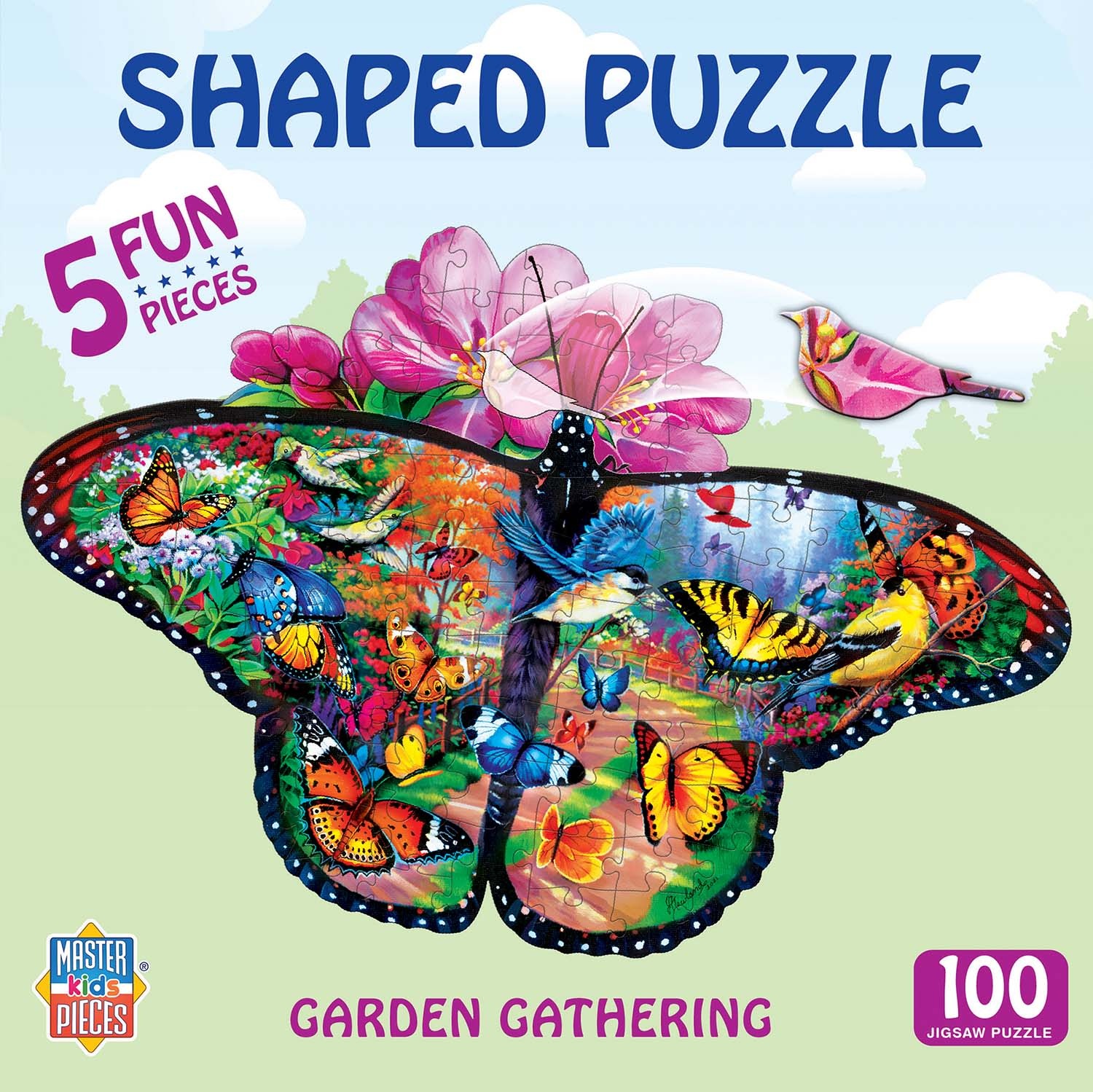 Masterpiece Garden Gathering shaped puzzle