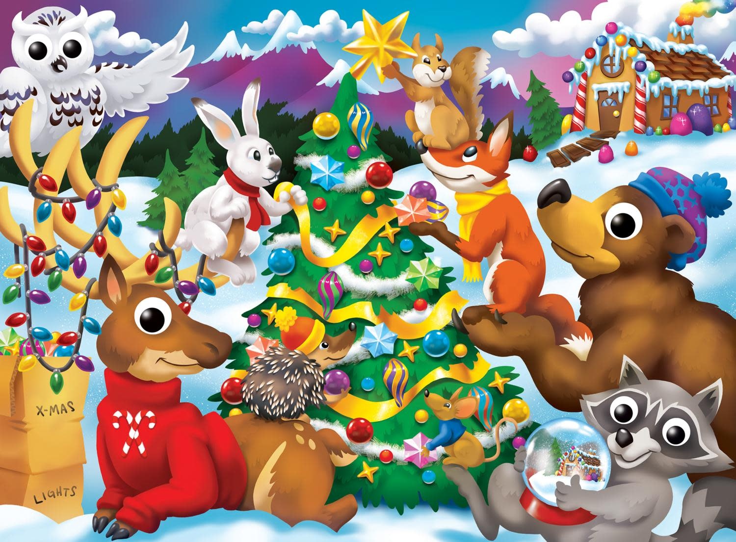 Masterpiece Googly eyes puzzle Around the Christmas tree