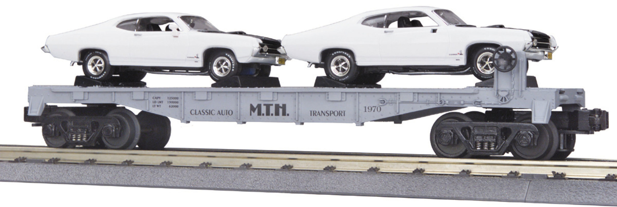 MTH MTH Auto transportation Flat Car W/ Ertl 70 Ford Torino