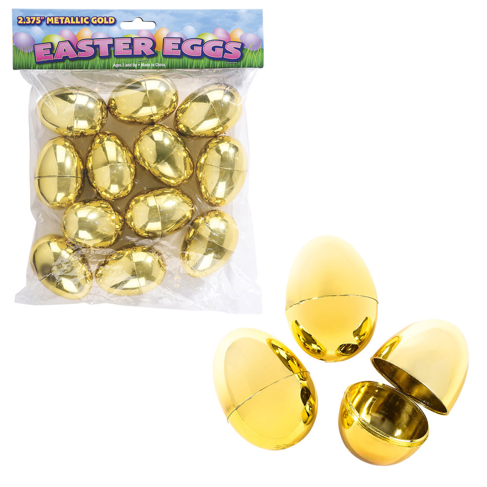 The Toy Network Metallic Gold Easter Eggs