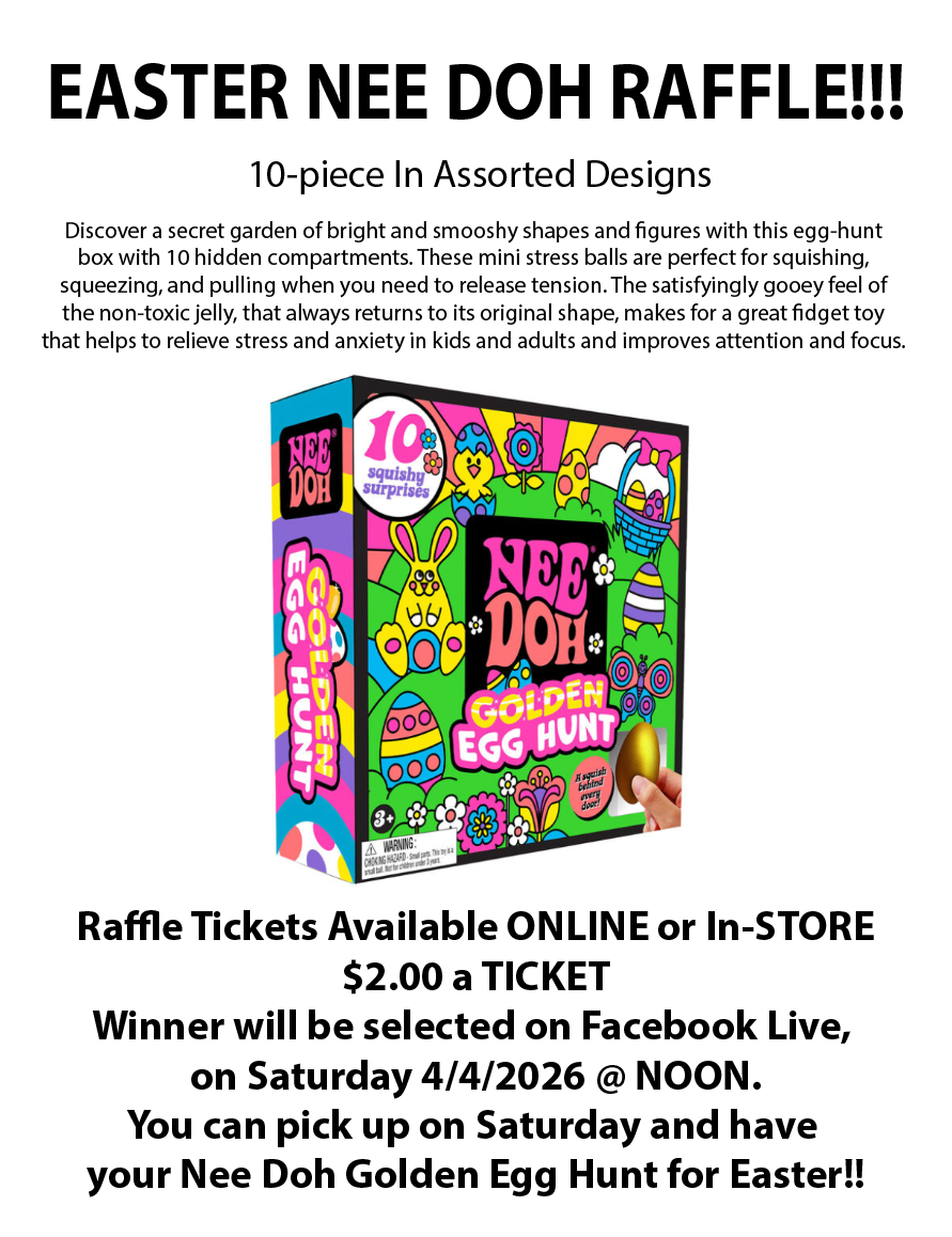 Bussinger Trains EASTER Nee Doh RAFFLE TICKET