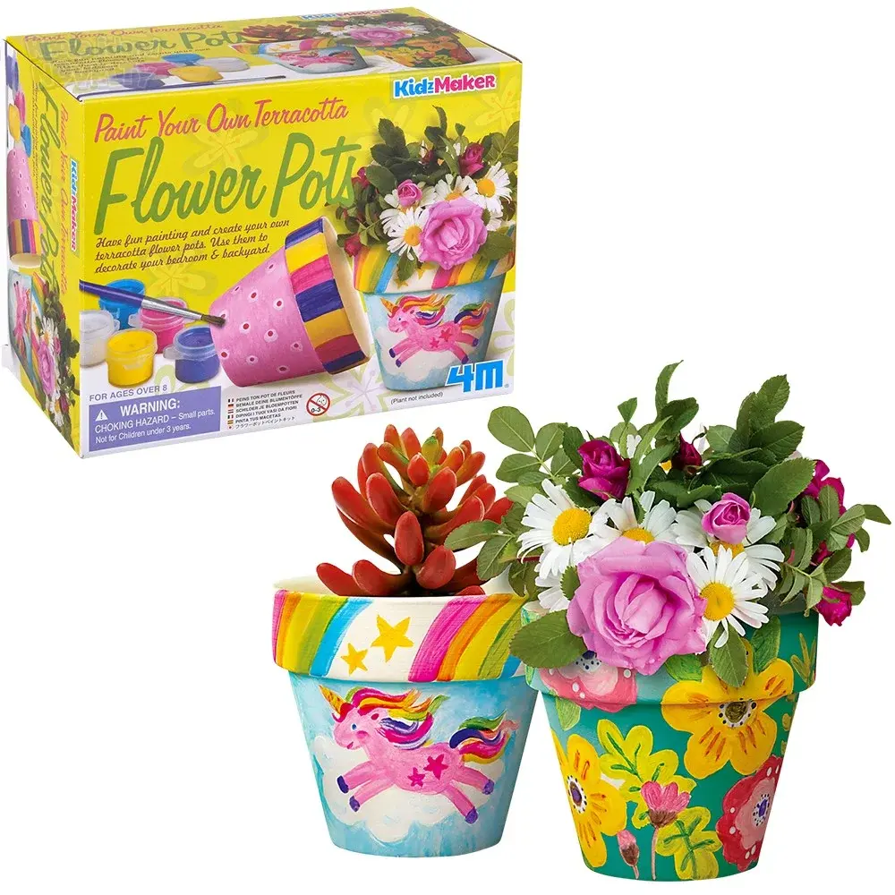 The Toy Network KidzMaker /Paint Your Own Terracotta Flower Pots