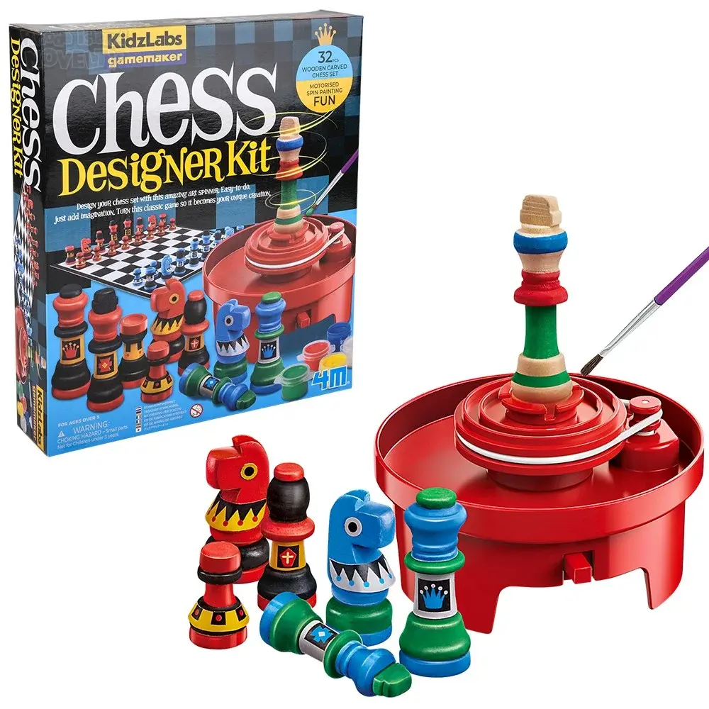 The Toy Network KidzLabs /Gamemaker / Motorised Spin Art /Chess Designer Kit