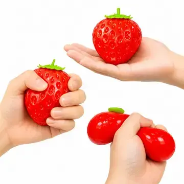 ASK Strawberry Squeeze Squishy Stress Relief Toy