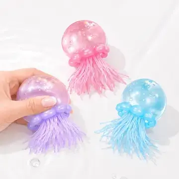 Faire Glitter Jellyfish Squishy