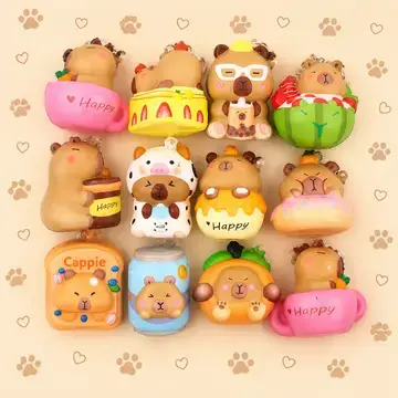 Faire Capybara Squish Keychain