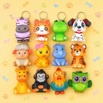 Faire Animal Character Squishy Keychains