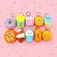 Faire Fast Food Character Squishy Charm Keychains