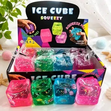 Maltose Glitter Beach Cube Squish
