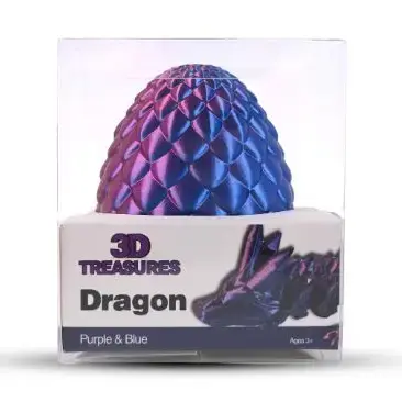 3D Printed Dragon With Egg Fidget