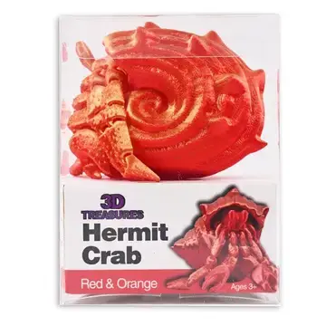 3D Treasures 3D-Printed Articulated Hermit Crab Fidget Toy