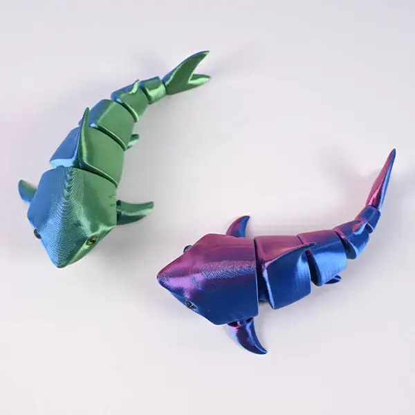 3D Treasures 3D-Printed Articulated Shark Fidget