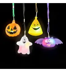 2" Halloween Flashing Necklace - Assorted