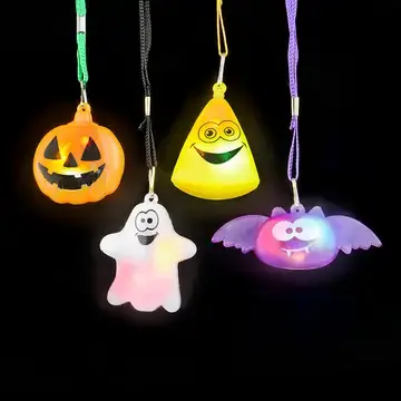 2" Halloween Flashing Necklace - Assorted