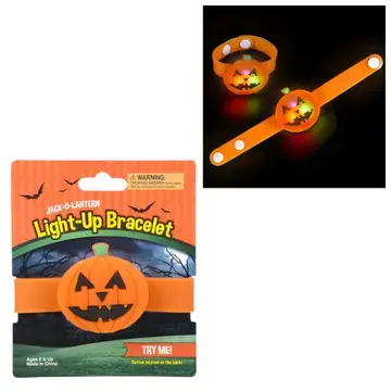 The Toy Network Pumpkin Light-Up BRACELET - Halloween