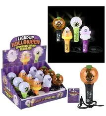 Halloween Light Up Spinning Wand Necklace 4.5"