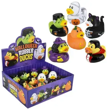Halloween Rubber Duckies 3.5" Llb Bath Toys