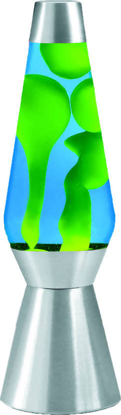 Schylling 27'' Lava Lamp - Yellow, Blue, Silver Base