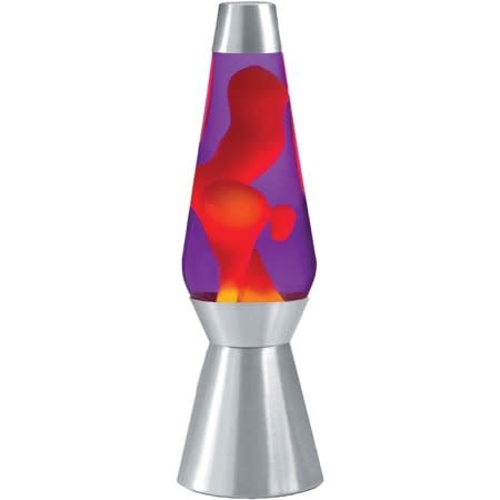 Schylling 27'' Lava Lamp - Purple, Orange, Silver Base