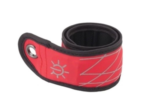 SlapLit LED Bracelet with Wavy Grid:  Red