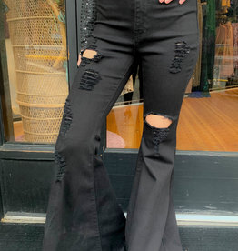 vibrant bell bottom jeans