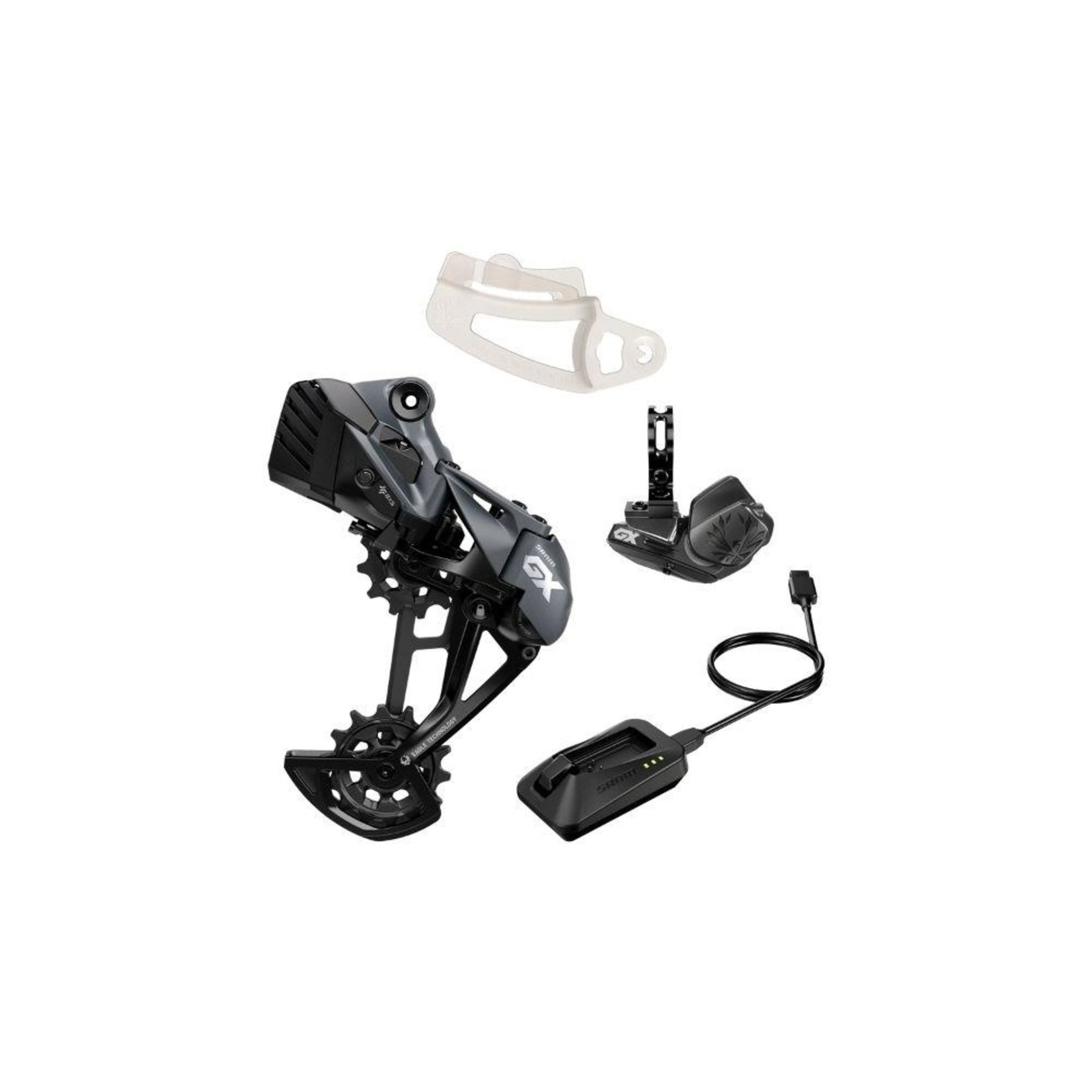SRAM SRAM GX Eagle AXS Upgrade Kit - Rear Derailleur Battery Eagle AXS Controller w/ Clamp Charger/Cord Chain Gap Tool Black
