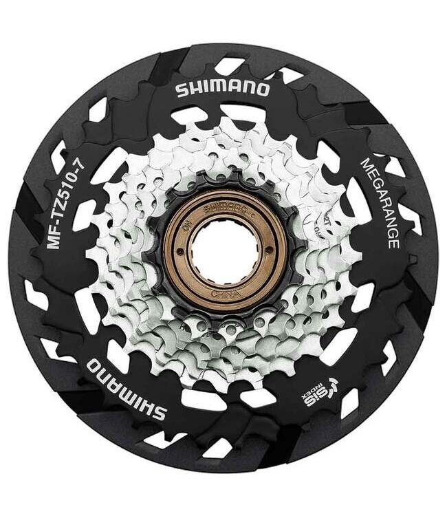 Shimano MF-TZ510 14-34T freewheel with spoke protector