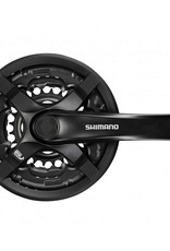 Pedalier Shimano TY501 28/38/48D garde-chaîne 170mm noir