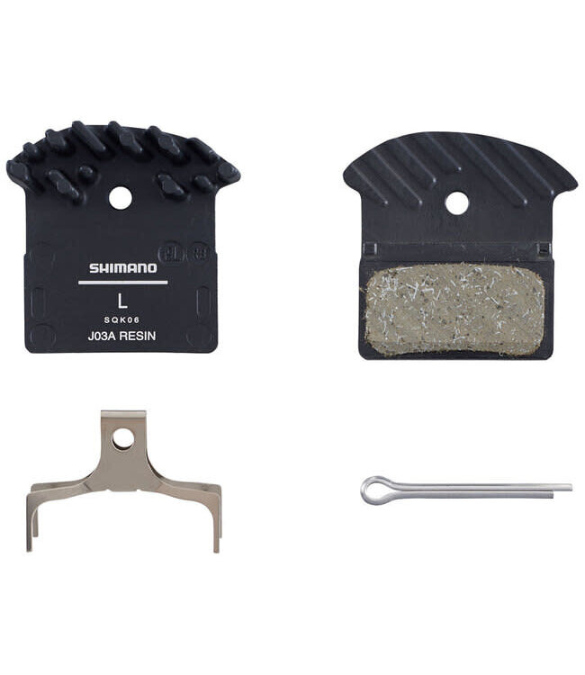 Plaquettes freins Shimano J03A résine avec ailettes