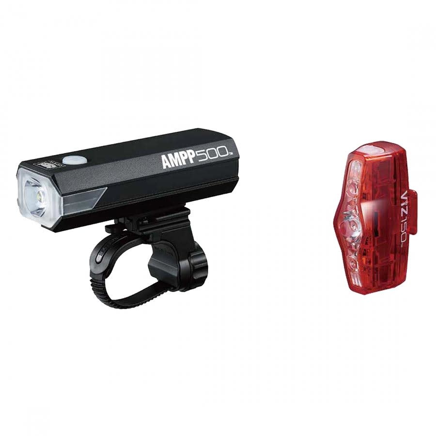 CatEye AMPP 500 front and ViZ 150 rear lights