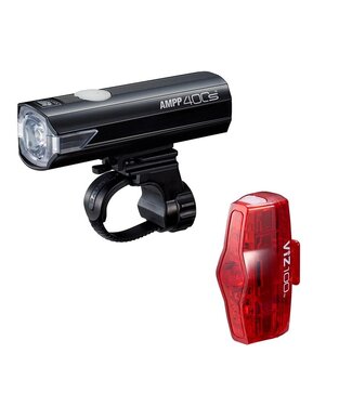 CATEYE Cateye rechargeable AMP 400S front and VIZ 100 rear lights