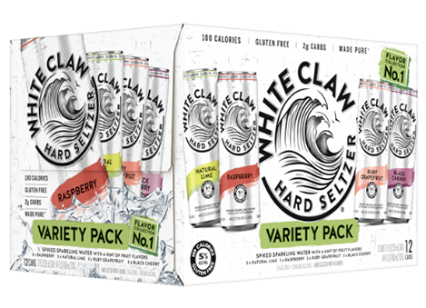 White Claw Seltzer Variety Pack No 1 Spiked Sparkling ABV 5% 12 Pack Can