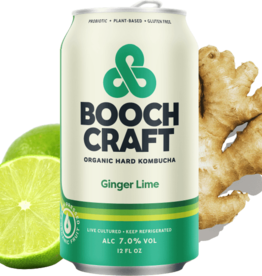 Booch Craft High Alcohol Ginger Lime Kombucha ABV 7% 22 OZ